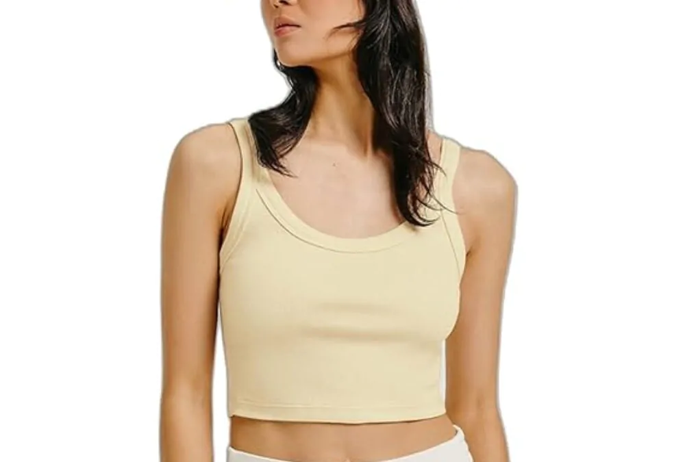 Regata Básica Feminina Cropped Em Ribana Canelada por R$ 24,99